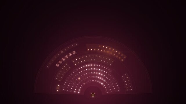 Orchestra Seating Chart Sections Lighting Up on Conductor Cues Seamless Loop