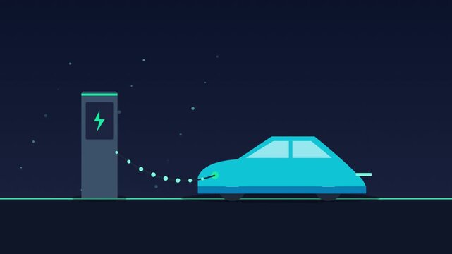 electric car illustration