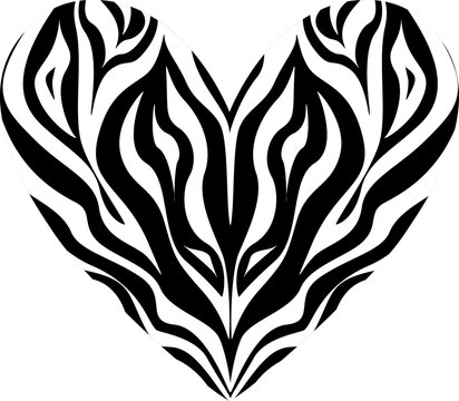 Tiger Stripes Heart