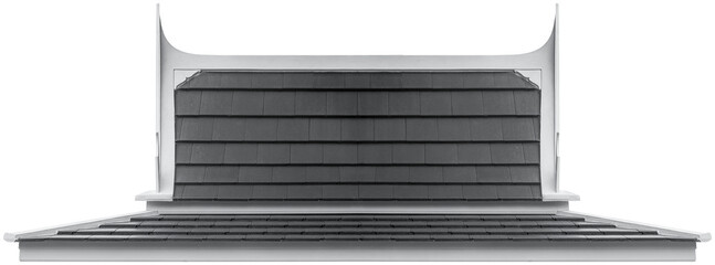 Mock up temple roof black tile pattern © Ratchapon