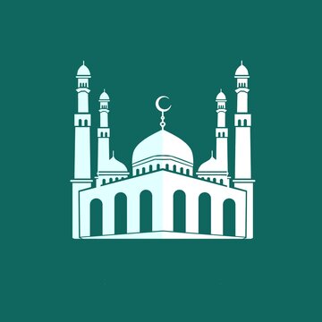 mosque vector illustration silhouette, logo icon