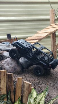 Climbing Black RC Car
