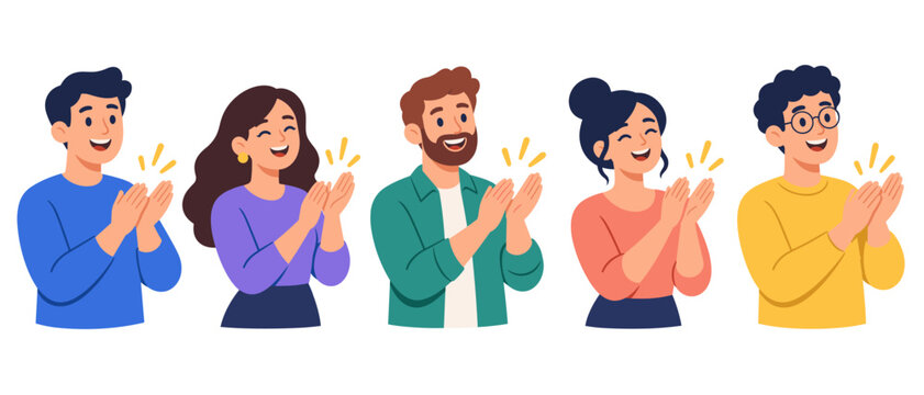 People clapping applause illustration