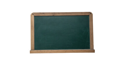 Classic green blackboard chalkboard with wooden frame school classroom isolated on transparent background © Olga