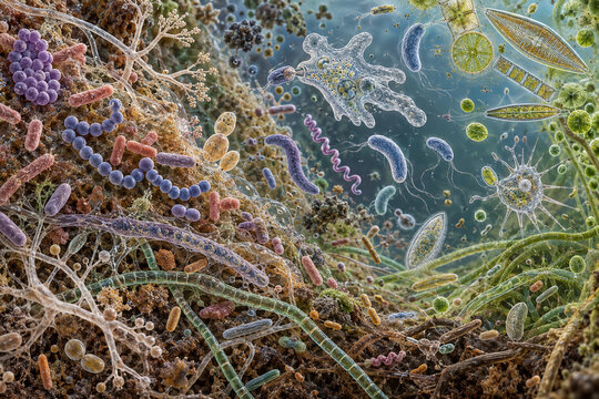 Diverse Microbial Community Thriving in a Balanced Ecosystem