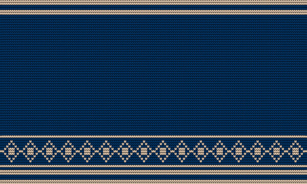 Blue and cream knitted seamless pattern background vector illustration for winter sweater and christmas design
