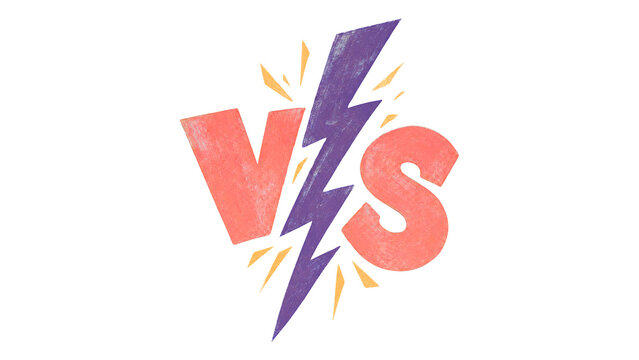 Lightning Bolt Versus Symbol Rivalry Graphic