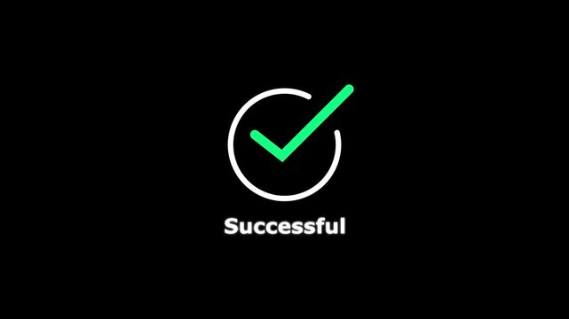 Animated green checkmark icon with validated text minimalist motion for ui and ux