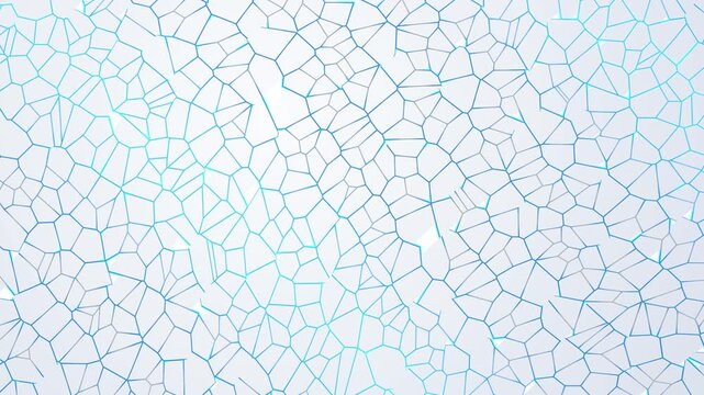 Abstract blue geometric voronoi grid pattern background