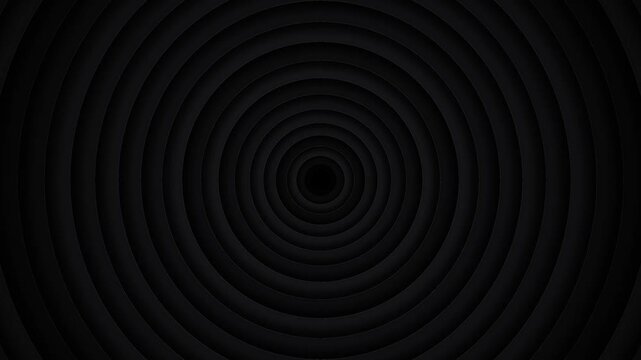 Abstract black concentric circles tunnel background