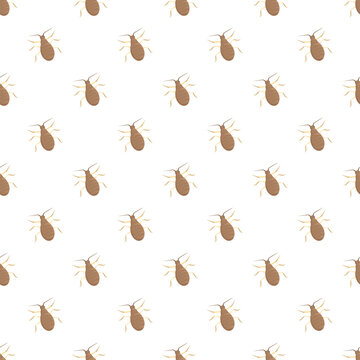 Bedbugs creating a repeating seamless pattern for pest control and infestation themes