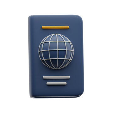 Passport 3d illustration