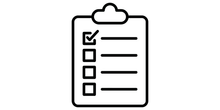 Clipboard with checklist showing completed tasks for project documentation.