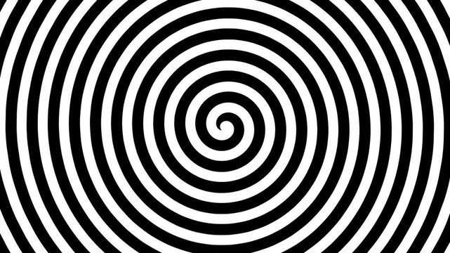 Black And White Hypnotic Rotating Spiral Motion Background Loop Optical Illusion Abstract Dynamic Graphic Animation For Video Editing Projects And Content Creation 4k High Resolution
