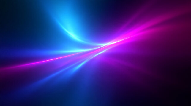 Futuristic Glowing Neon Light Trails Motion Background