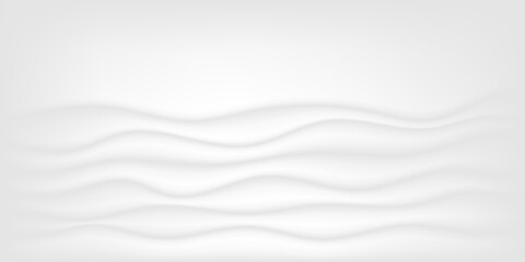 Obraz premium White soft smooth 3D wave layers background