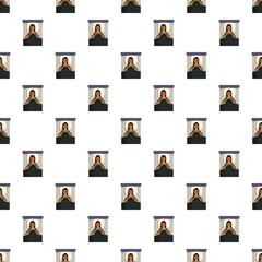 Fototapeta premium Person lying in bed at night using a smartphone, creating a repeating pattern