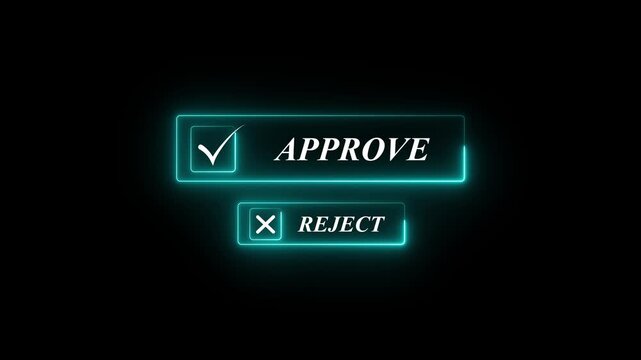 Choices between right and wrong symbols concept on the transparent background. Yes or No decisions, crisis decision making. Motion graphics of approve or reject concept. 4k motion graphics.