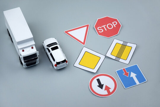 Driving school and driving lessons concept, education concept