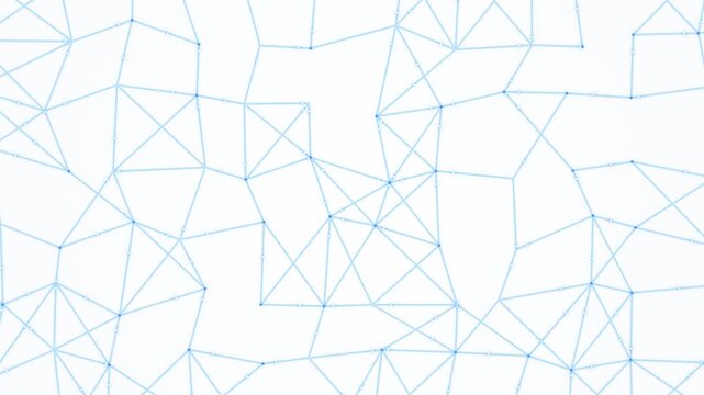 Abstract Geometric Blue Plexus Network on White Background