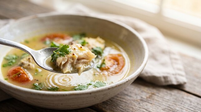 Spoonful of light Assamese sour fish curry