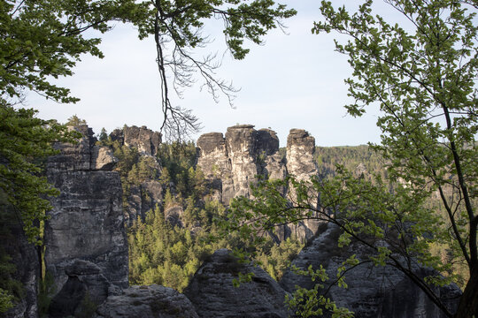 im elbsandsteingebirge in der s&auml;chsischen schweiz im osten deutschlands an der grenze zu Tschechien