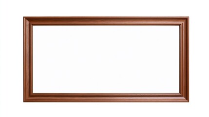 Fototapeta premium The Wooden Picture Frame With Empty White Space For Artwork Display