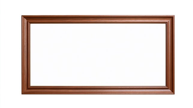The Wooden Picture Frame With Empty White Space For Artwork Display