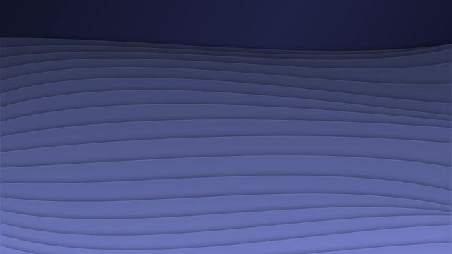 Dark blue paper cut waves layered abstract minimalist design