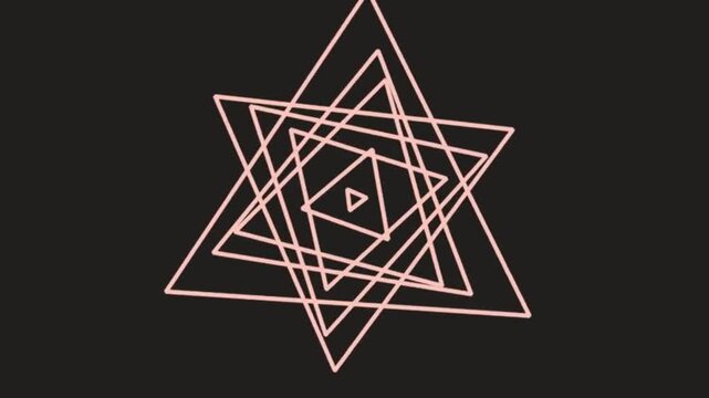 Geometric Star Pattern Forming in Pink Lines