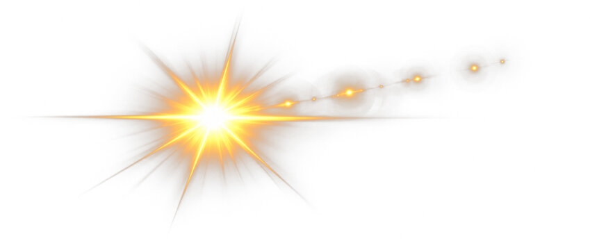 Bright Golden Light Burst Lens Flare Icon