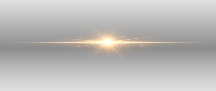 Bright Horizontal Light Flare Icon Design