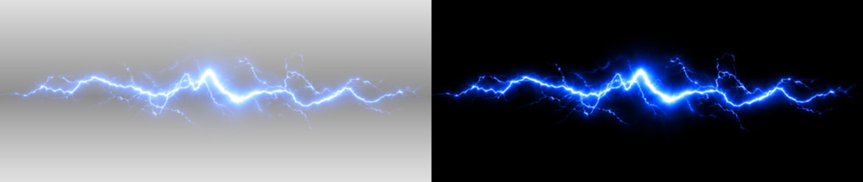 Blue Electric Lightning Energy Effect Icon