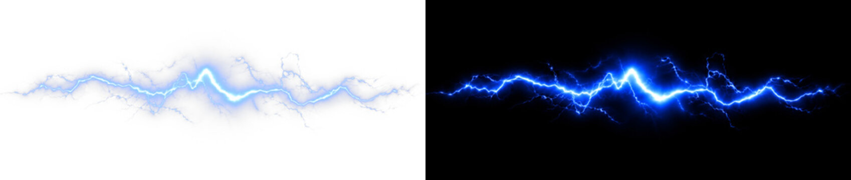 Blue Electric Lightning Bolt Energy Effect icon