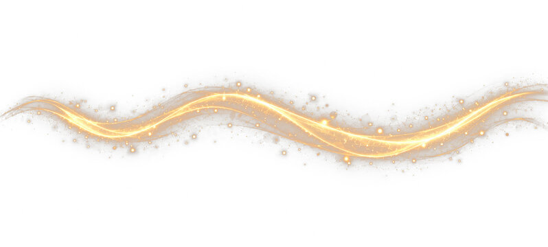 Glowing Gold Wave Light Effect Icon