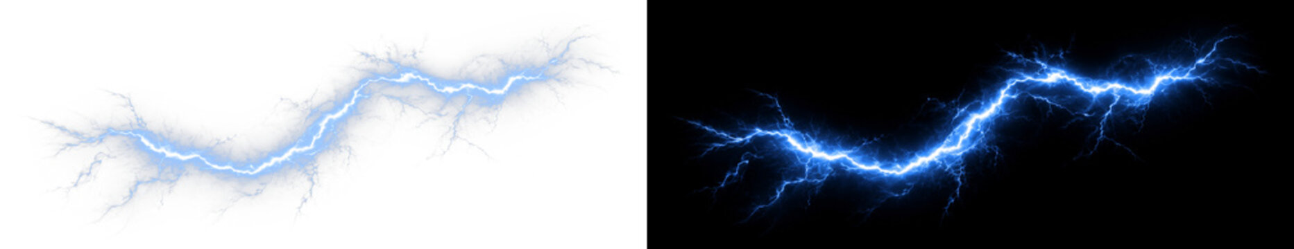 Blue Electric Lightning Bolt Energy Effect icon