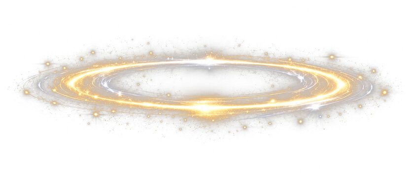 Glowing Circular Light Ring with Sparkle Effect icon
