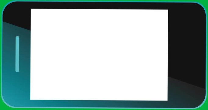 Digital animation of smartphone icon against black background