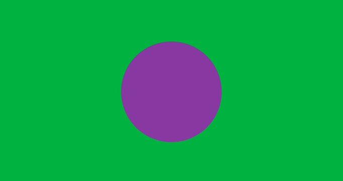 Digital animation of purple concentric circles against black background