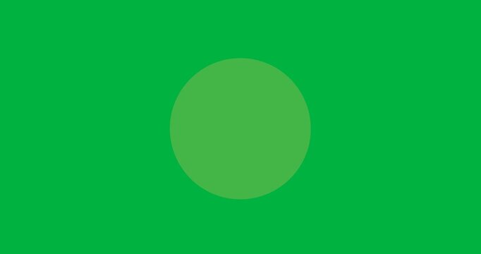 Digital animation of yellow green circles against black background