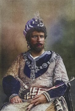 Wilson Barrett (1846-1904) English actor and director, very successful in melodrama. Here in the title role in the tragedy Othello or the Moor of Venice by William Shakespeare, ca. 1895, Historic, digitally restored reproduction from a 19th century original, Record date not stated
