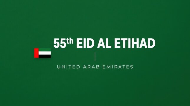 55th eid al etihad uae national day concept graphic