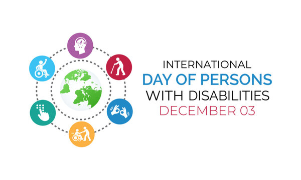 International Day of Persons with Disabilities vector design concept observed on December 3, representing inclusion, equal rights, accessibility, empowerment, diversity.