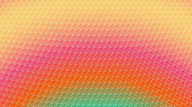Isometric cube grid waves undulate across a smooth turquoise teal and pastel yellow gradient field in a 3D animation