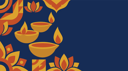 A vibrant and festive diwali background vector illustration showcasing traditional lamps and floral motifs perfect for holiday greetings and celebrations © Vectorhouettefile