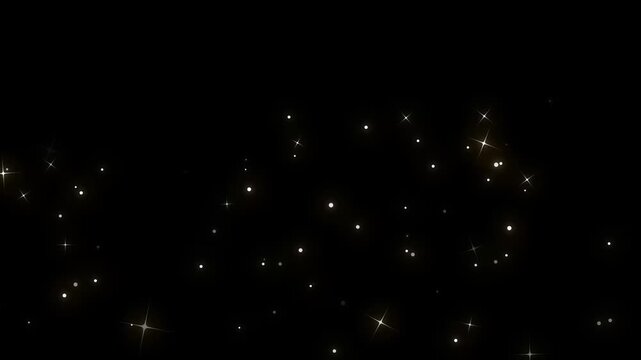 Fast glowing star trail 4k black screen animation, magic glitter sparkle gold twinkling lines transition, vector doodle retro shine starry motion loop, fairy dust burst effect. video