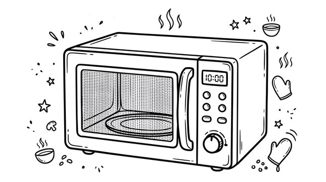 microwave oven vector