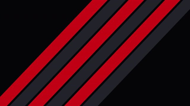 Sport Racing Red and Titanium Metallic Diagonal Stripes Motion Loop