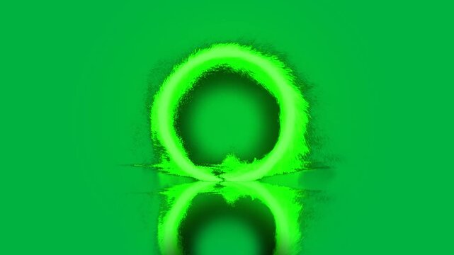 Spinning green fire