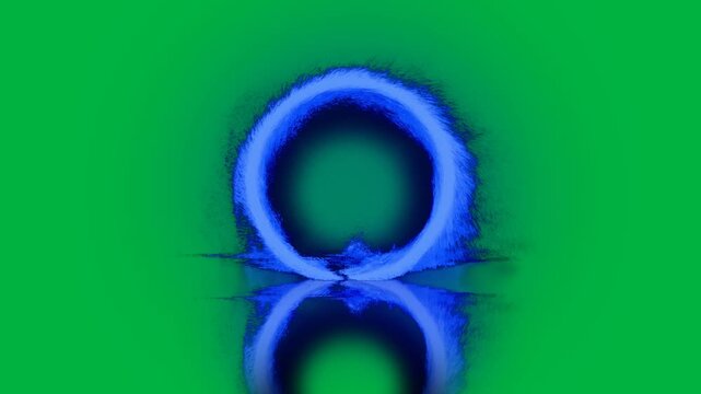Spinning blue fire
